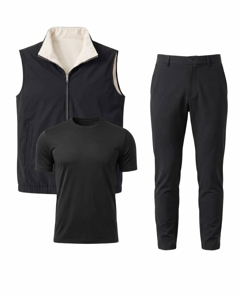Reversible Gilet Set · Black