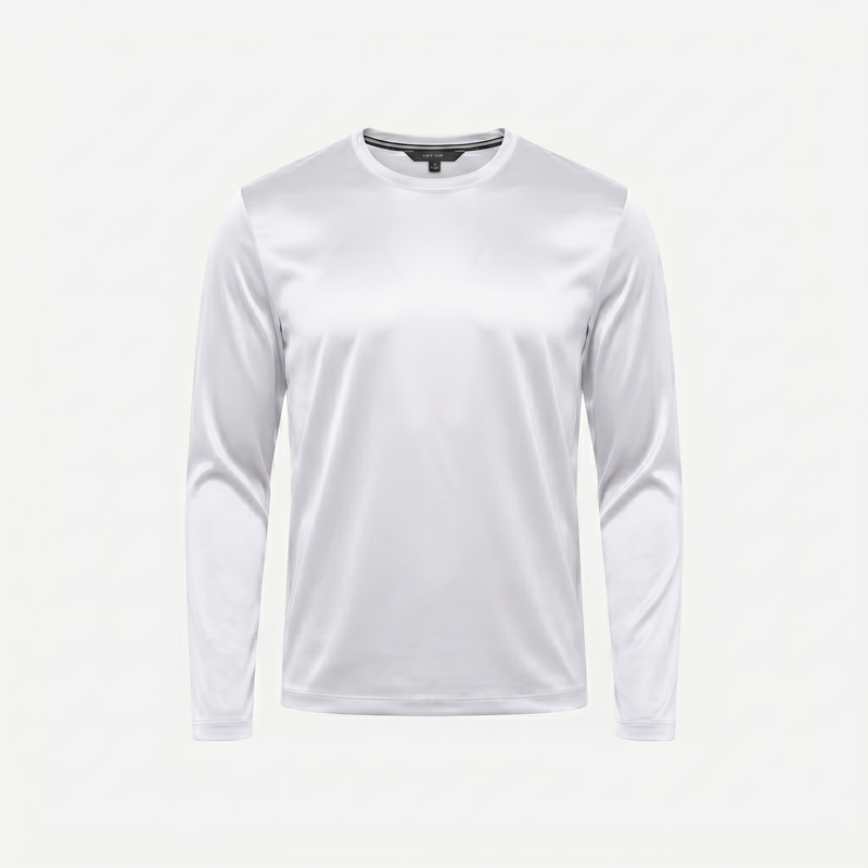 Marbenio's White Shiny Longsleeve – front view