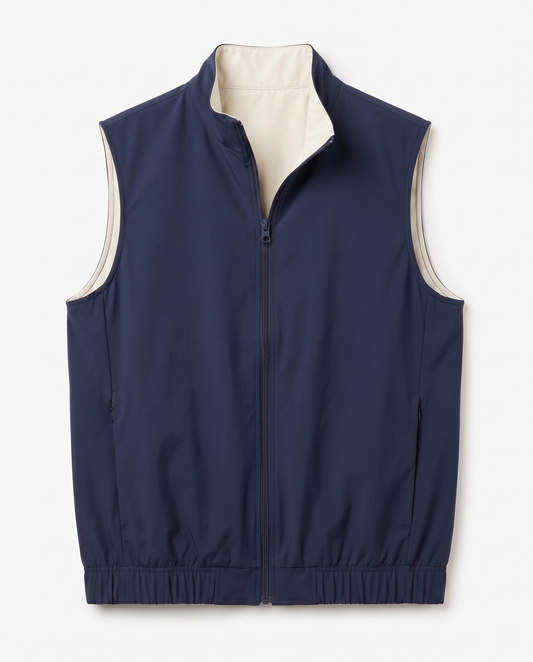 Marbenio's Navy Reversible Gilet – front view