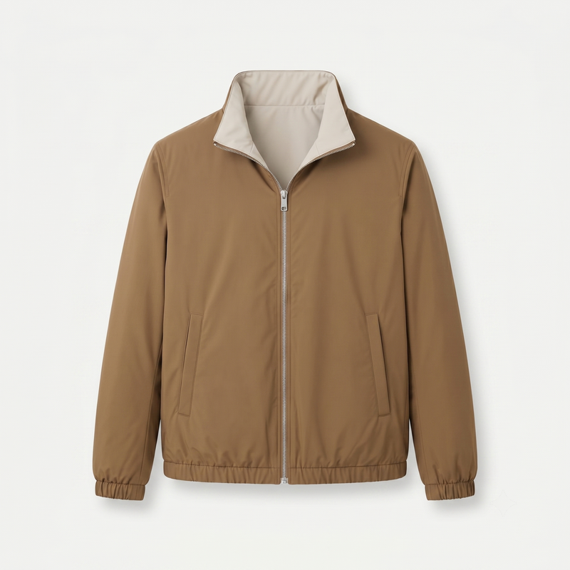 Marbenio's Beige Reversible Jacket – front view