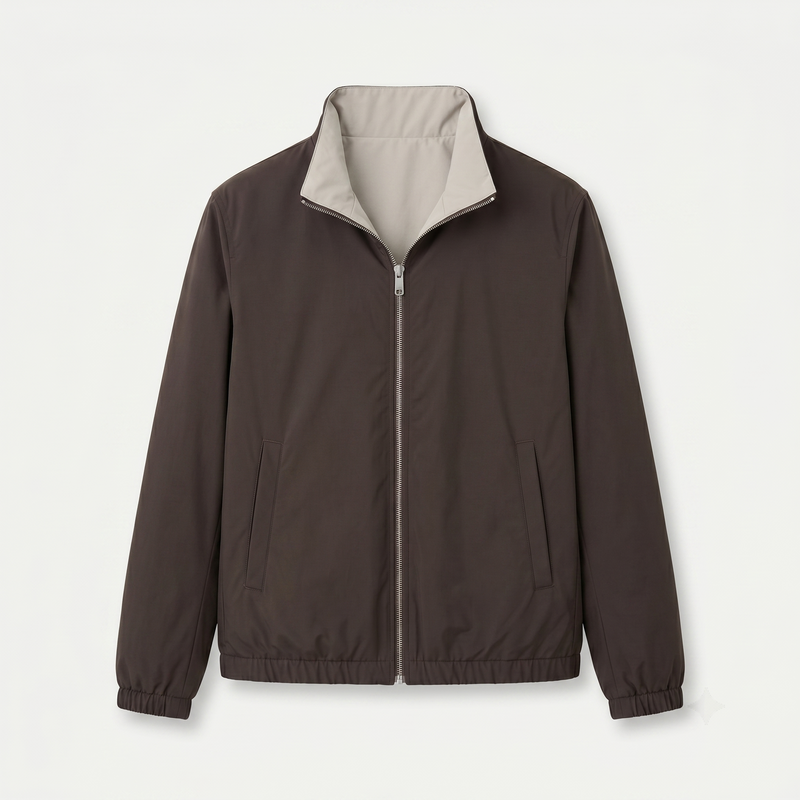 Marbenio's Brown Reversible Jacket – front view