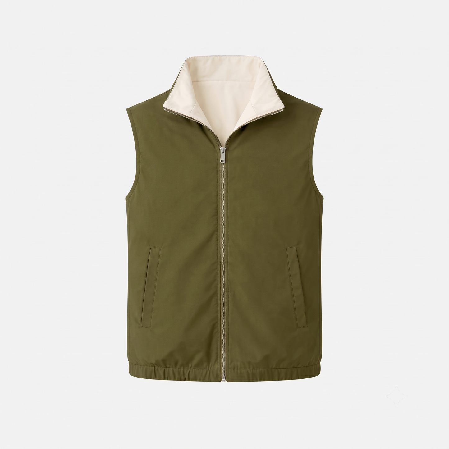 Marbenio's Olive Green Reversible Gilet