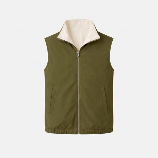 Marbenio's Olive Green Reversible Gilet