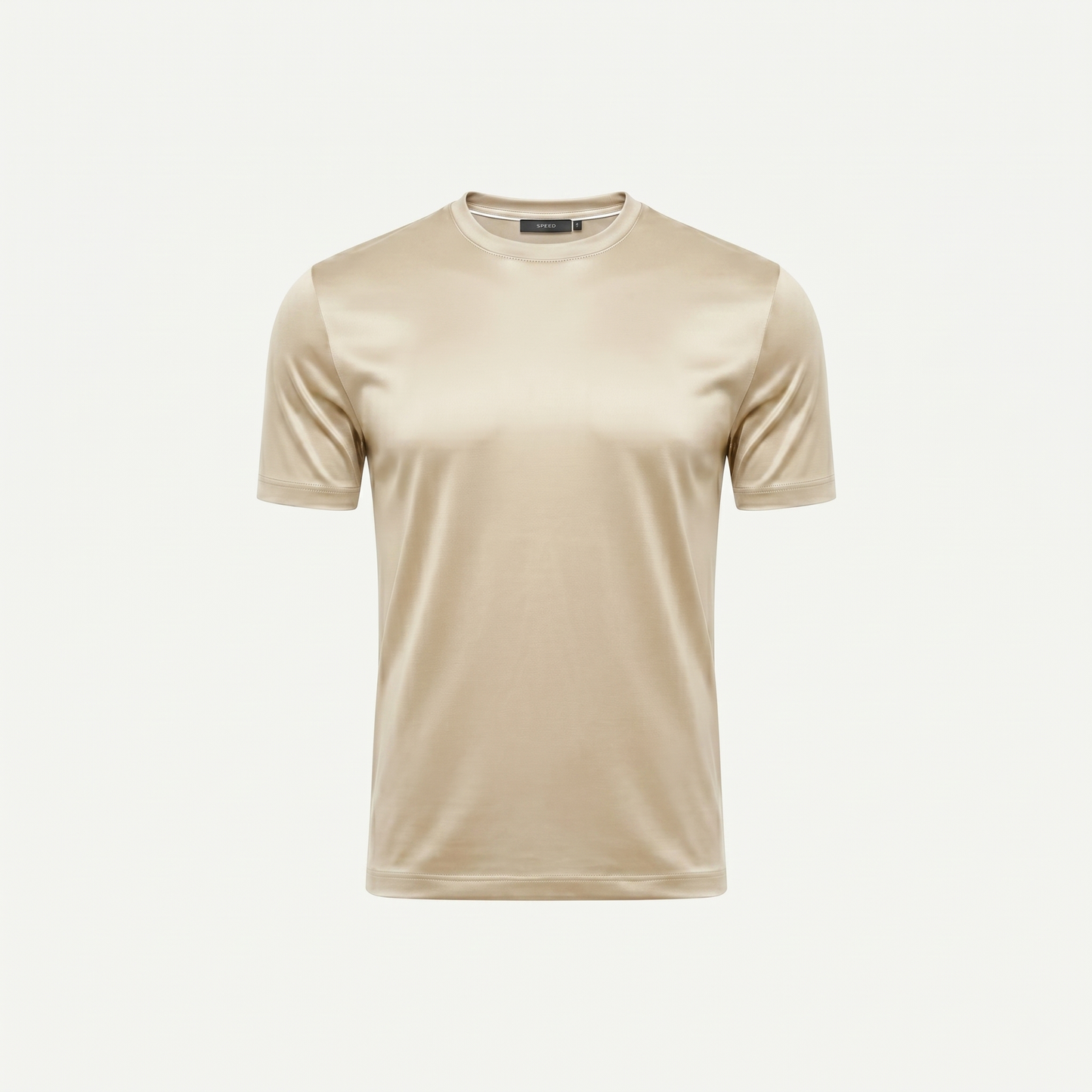 Marbenio's Beige Shiny T-Shirt