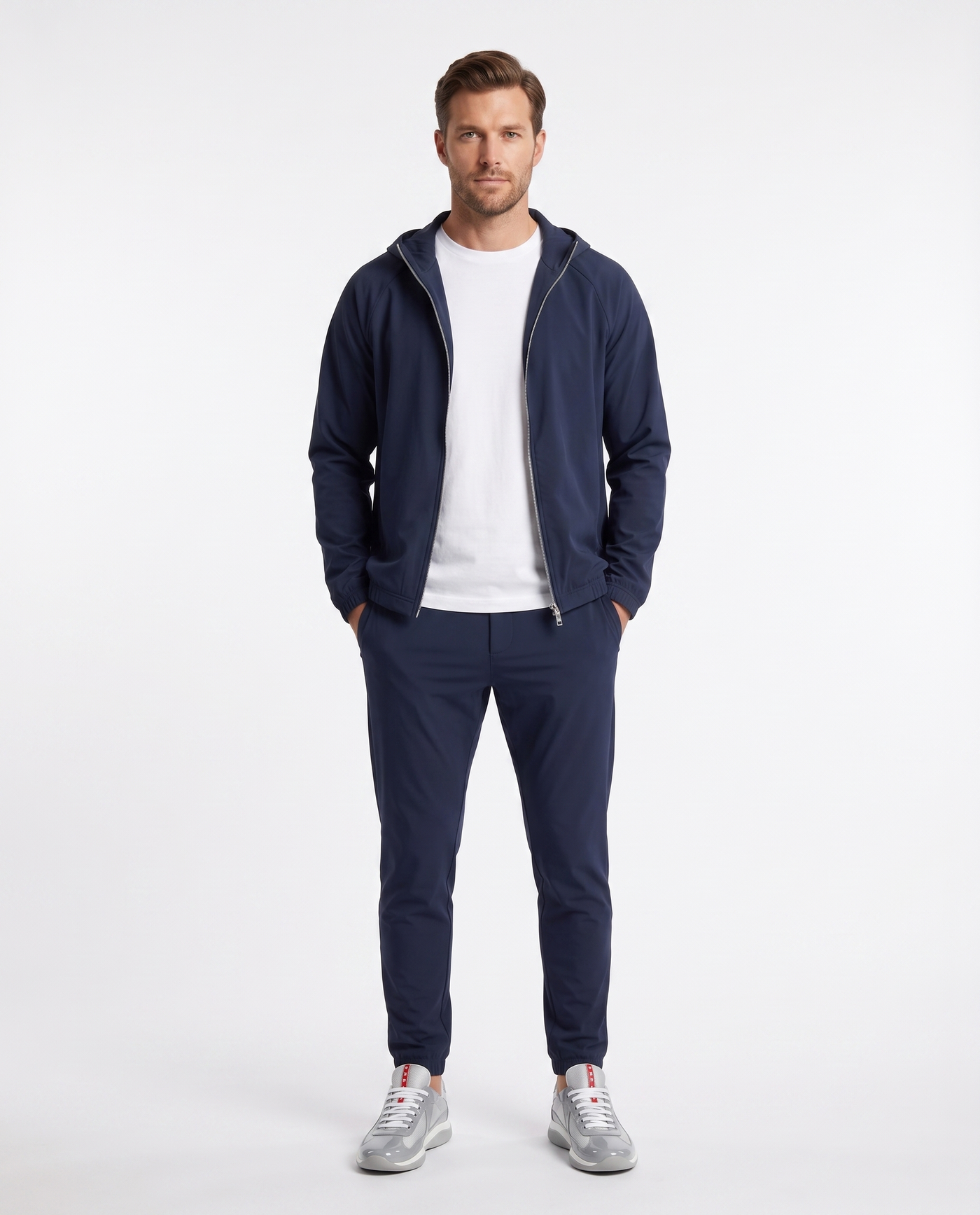 Marbenio's Navy Hooded Tech Set – reverse side