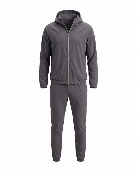 Marbenio's Grey Hooded Tech Set – front view