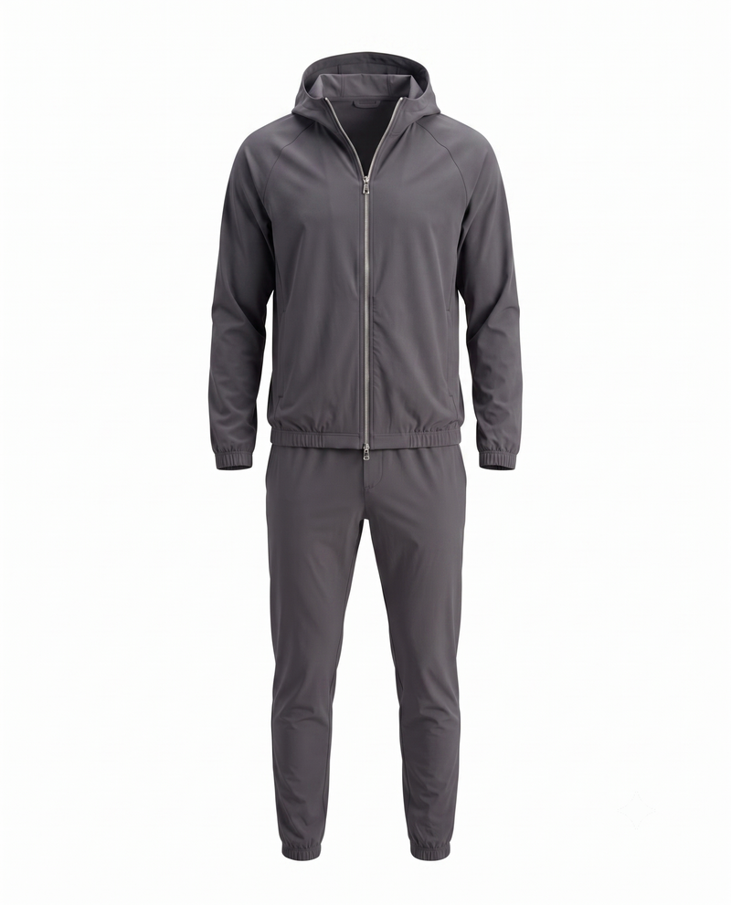 Marbenio's Grey Hooded Tech Set – front view