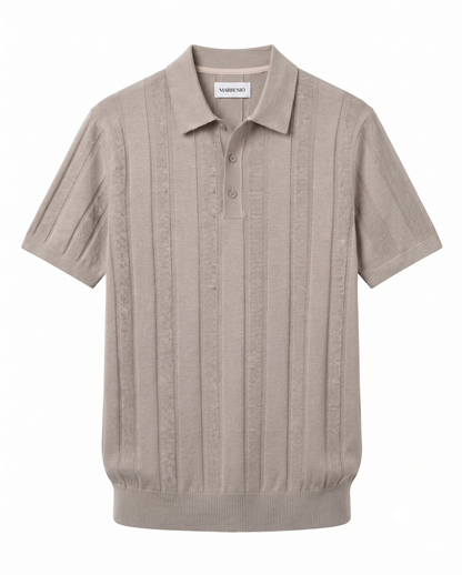Marbenio's Knit Polo Beige