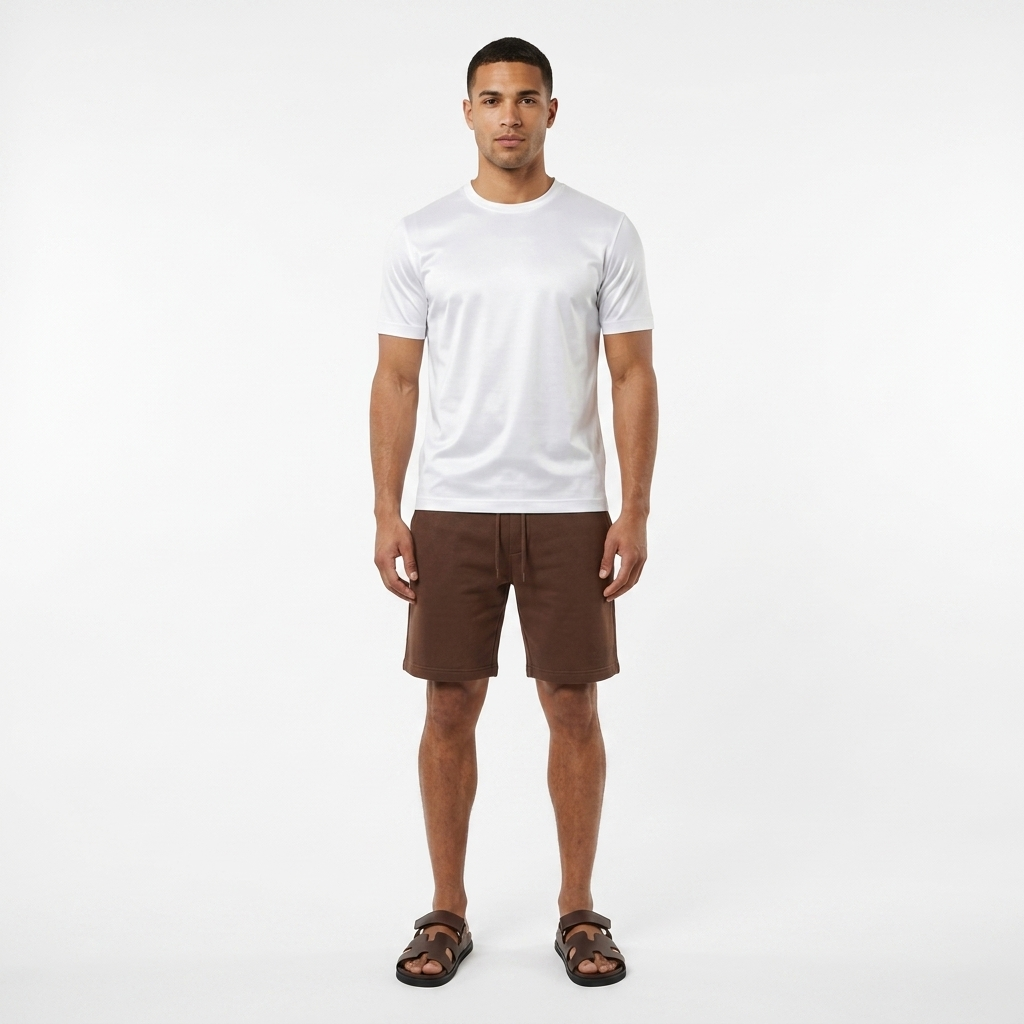 Marbenio's White Shiny T-Shirt – reverse side