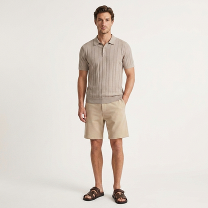 Marbenio's Knit Polo Beige