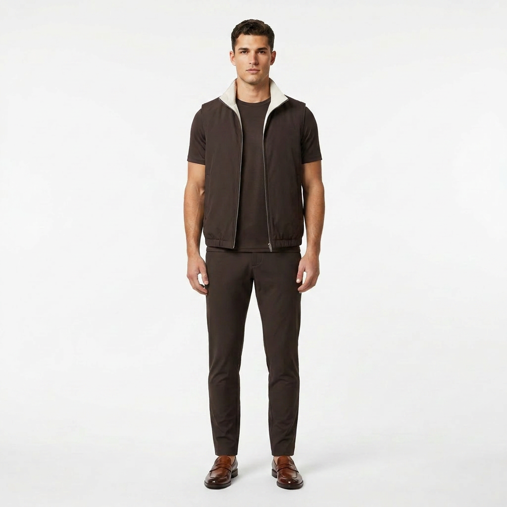 Triple Gilet Set Brown