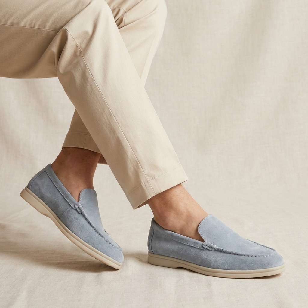 Velour Loafer Sky Blue