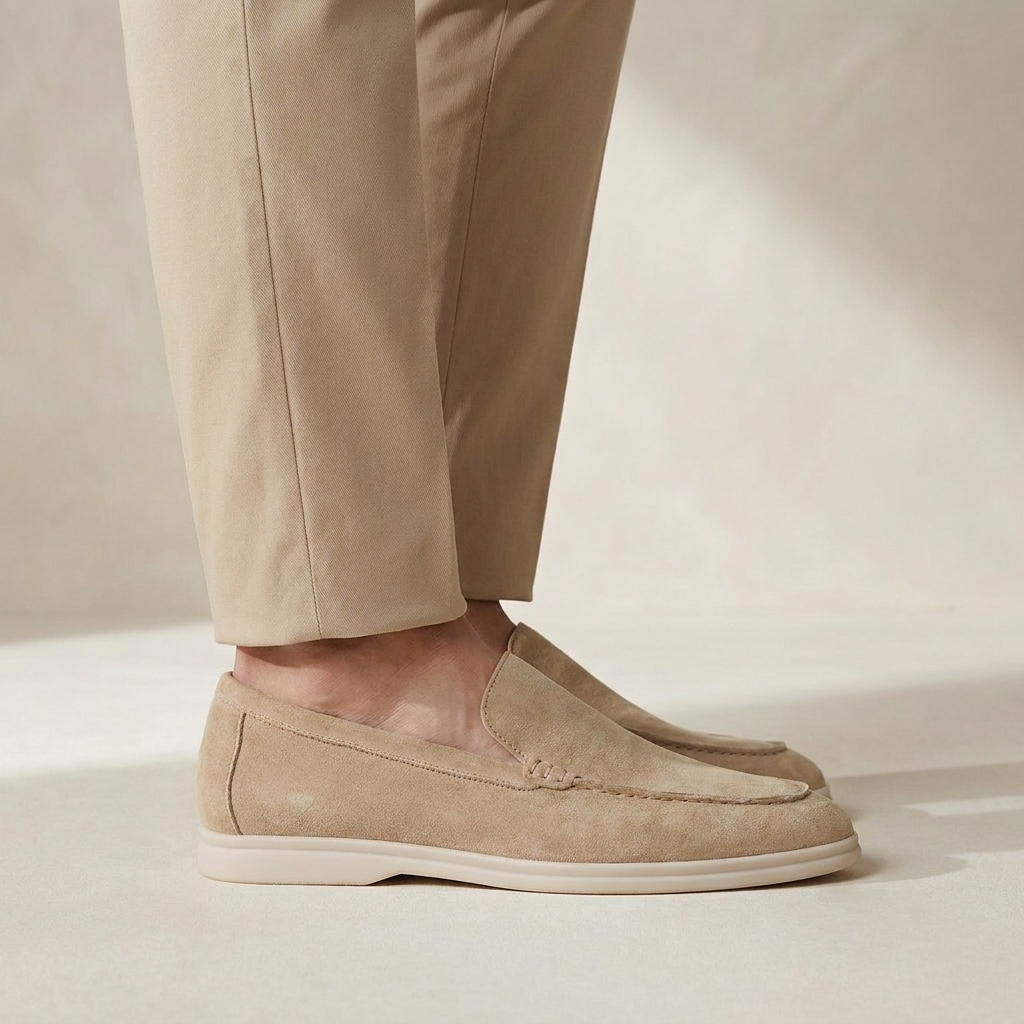 Velour Loafer Beige