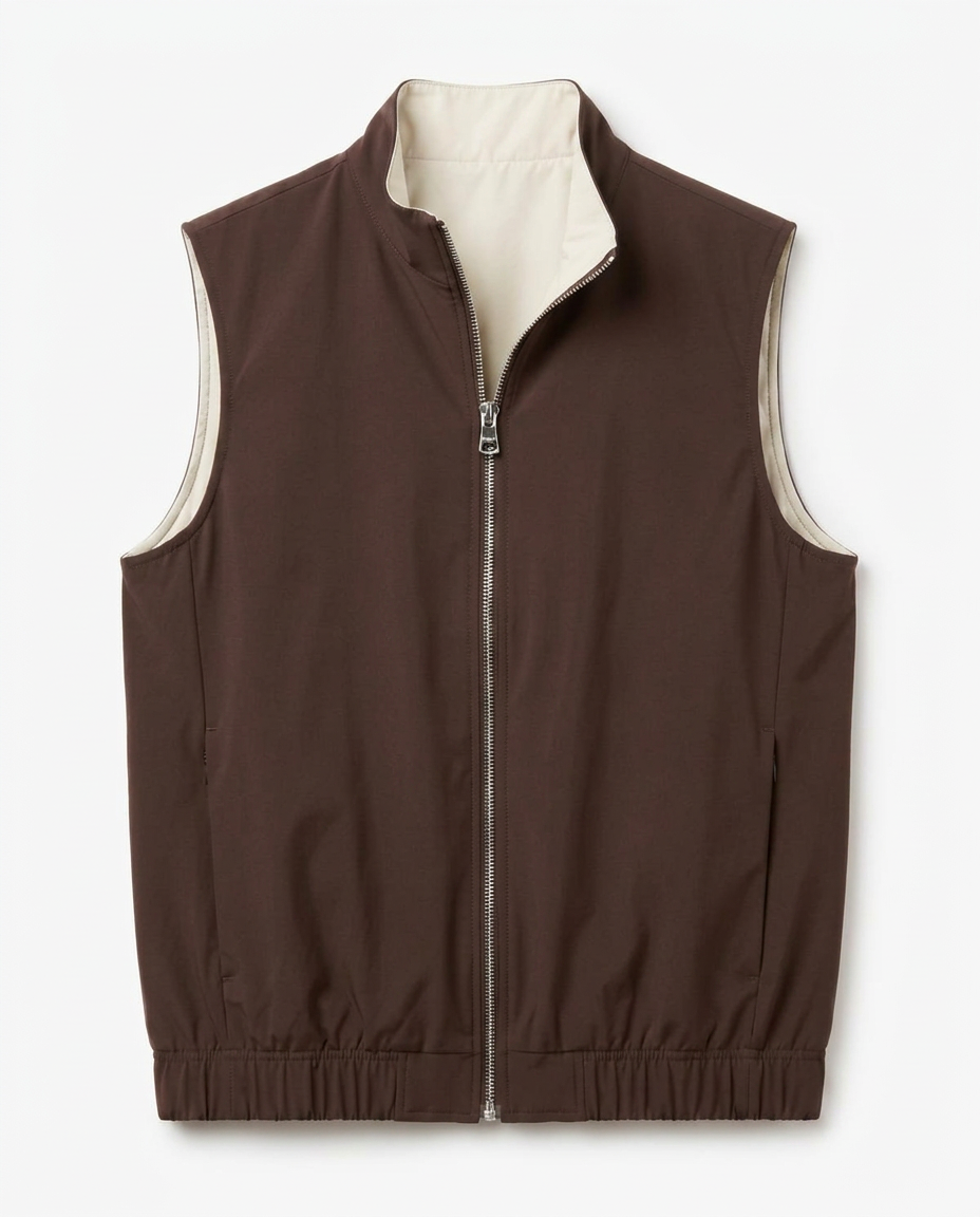 Reversible Gilet Brown