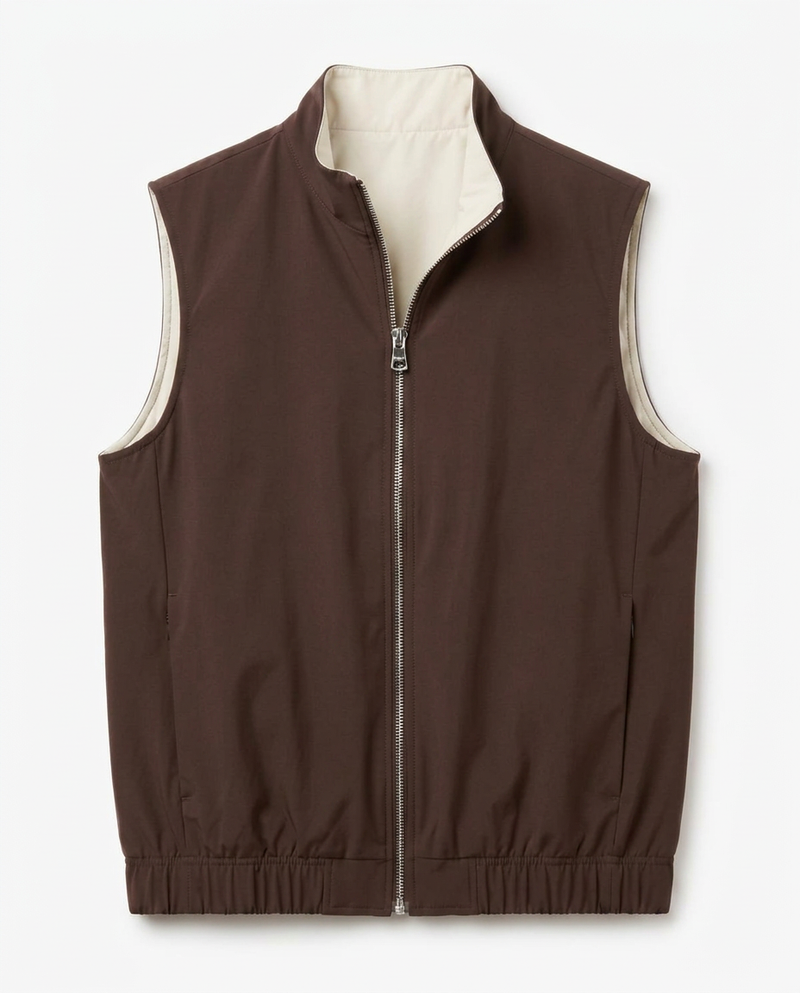 Reversible Gilet Brown