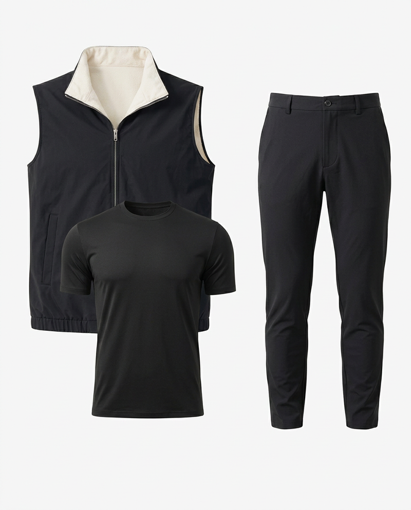 The Black Ensemble · Gilet, Layer & Trouser