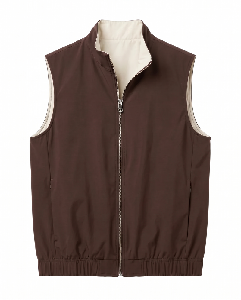 Reversible Gilet Brown