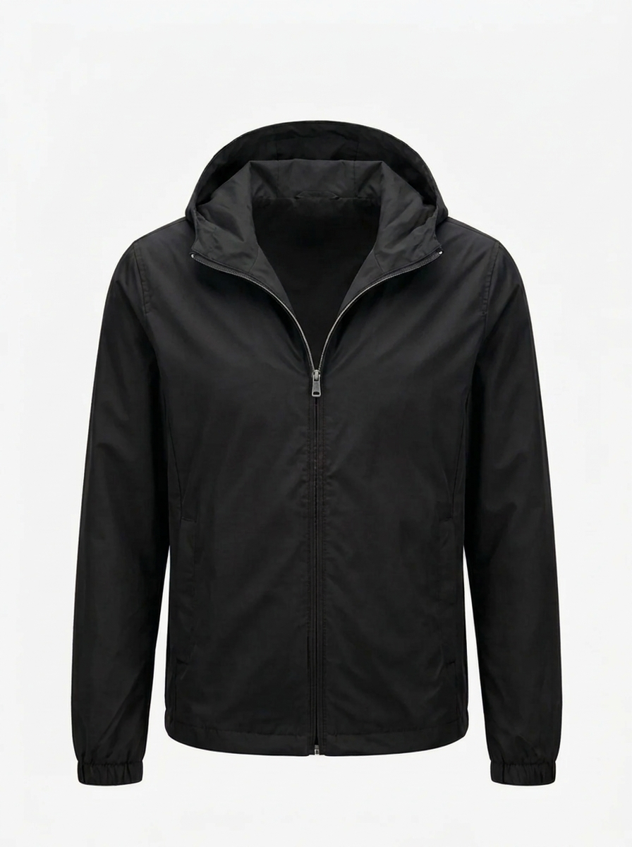 Hooded Sleek Jacket Black