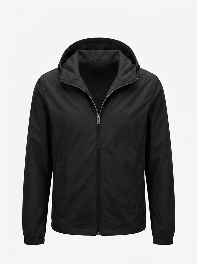 Hooded Sleek Jacket Black