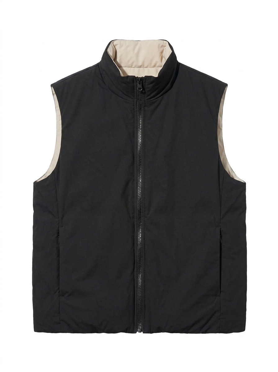 Reversible Quilted Gilet Black