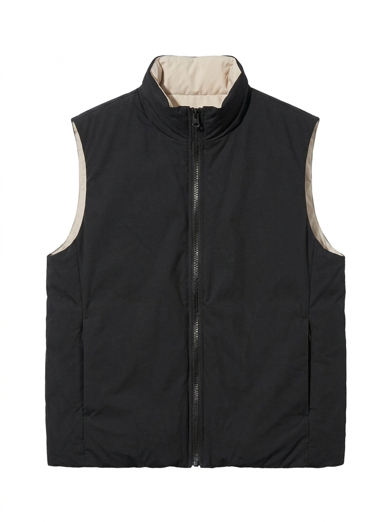 Reversible Quilted Gilet Black