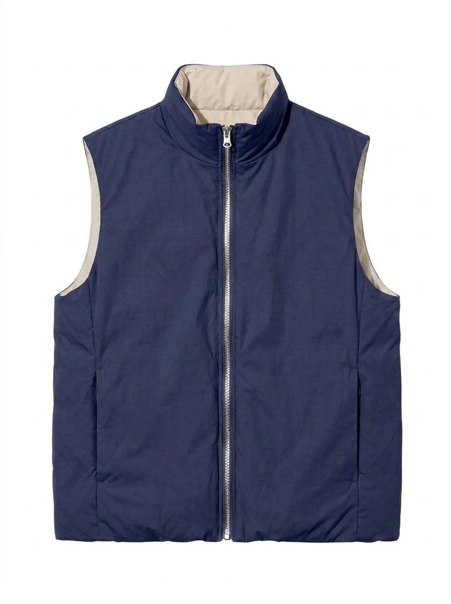 Reversible Quilted Gilet Navy