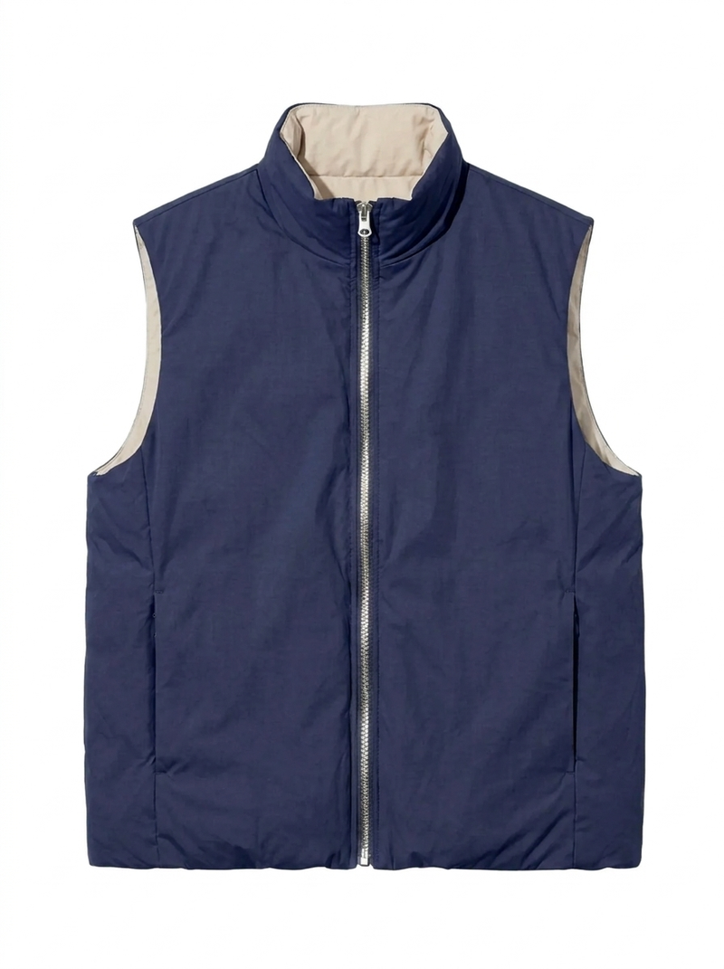 Reversible Quilted Gilet Navy