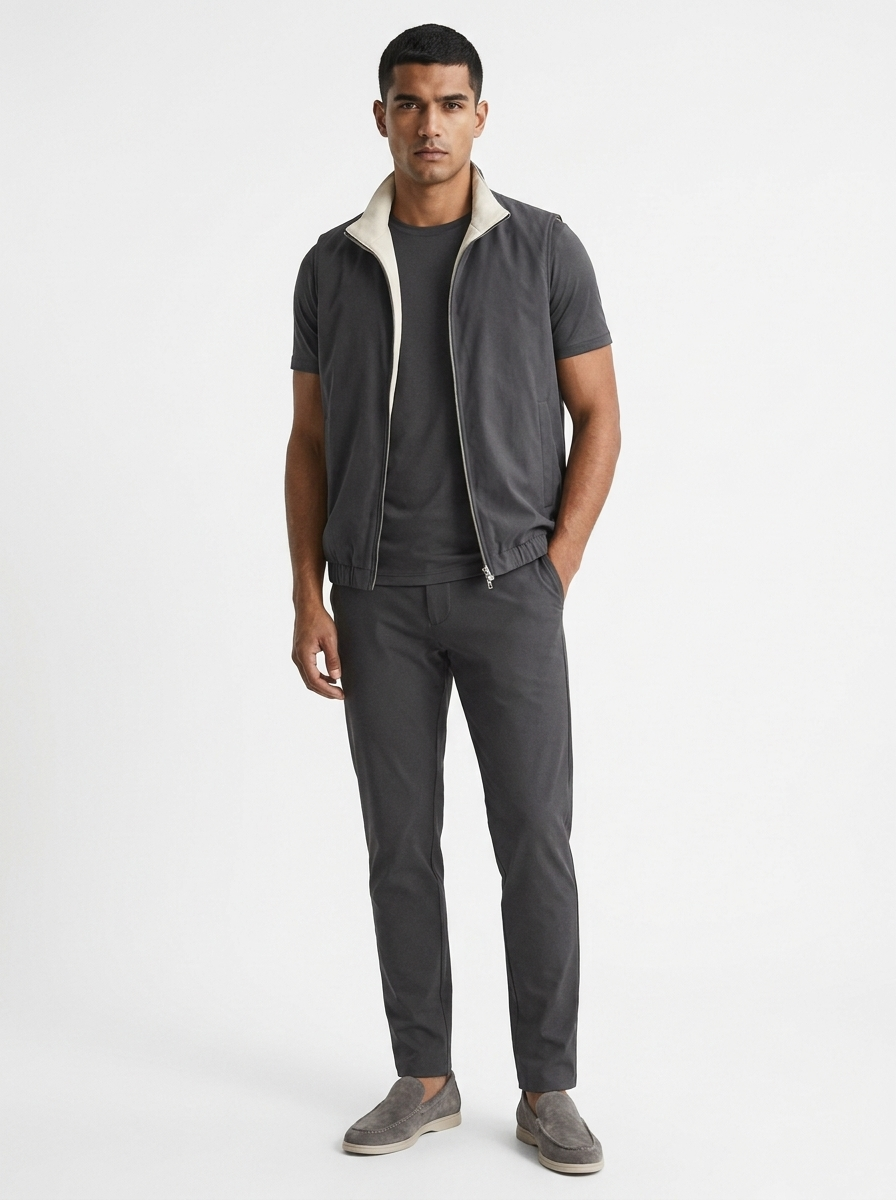 Triple Gilet Set Grey