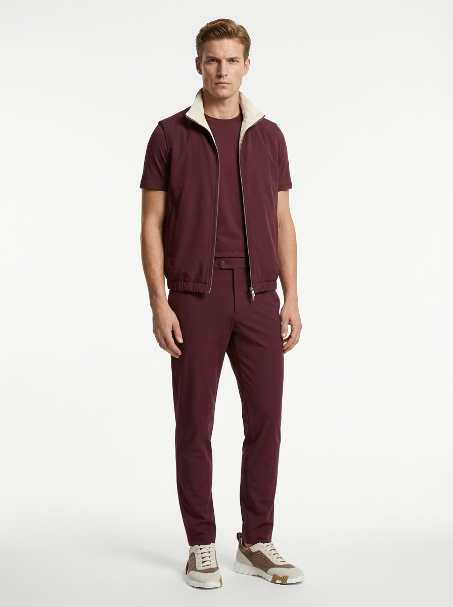 Triple Gilet Set Bordeaux