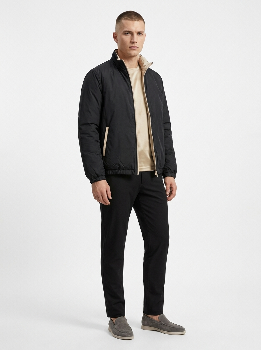 Reversible Quilted Jacket Black