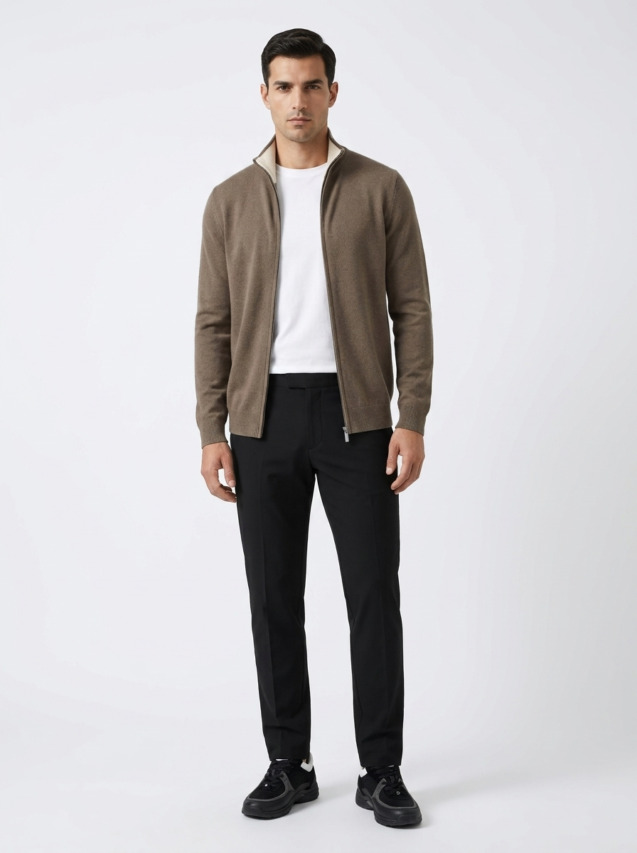 Cotton Cardigan Brown