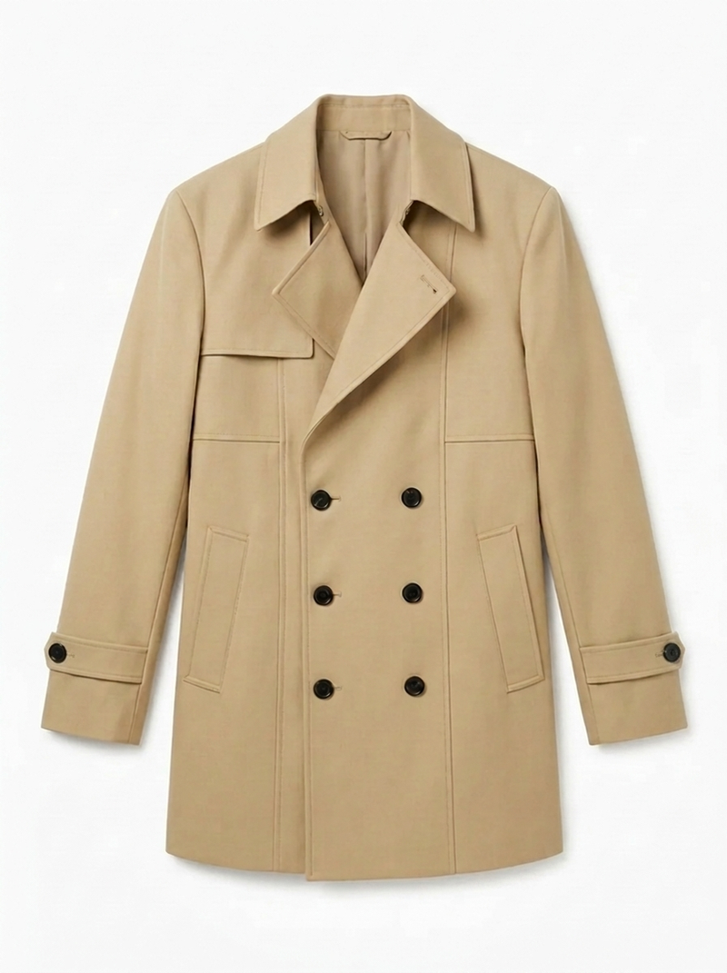 Double Breasted Trench · Beige