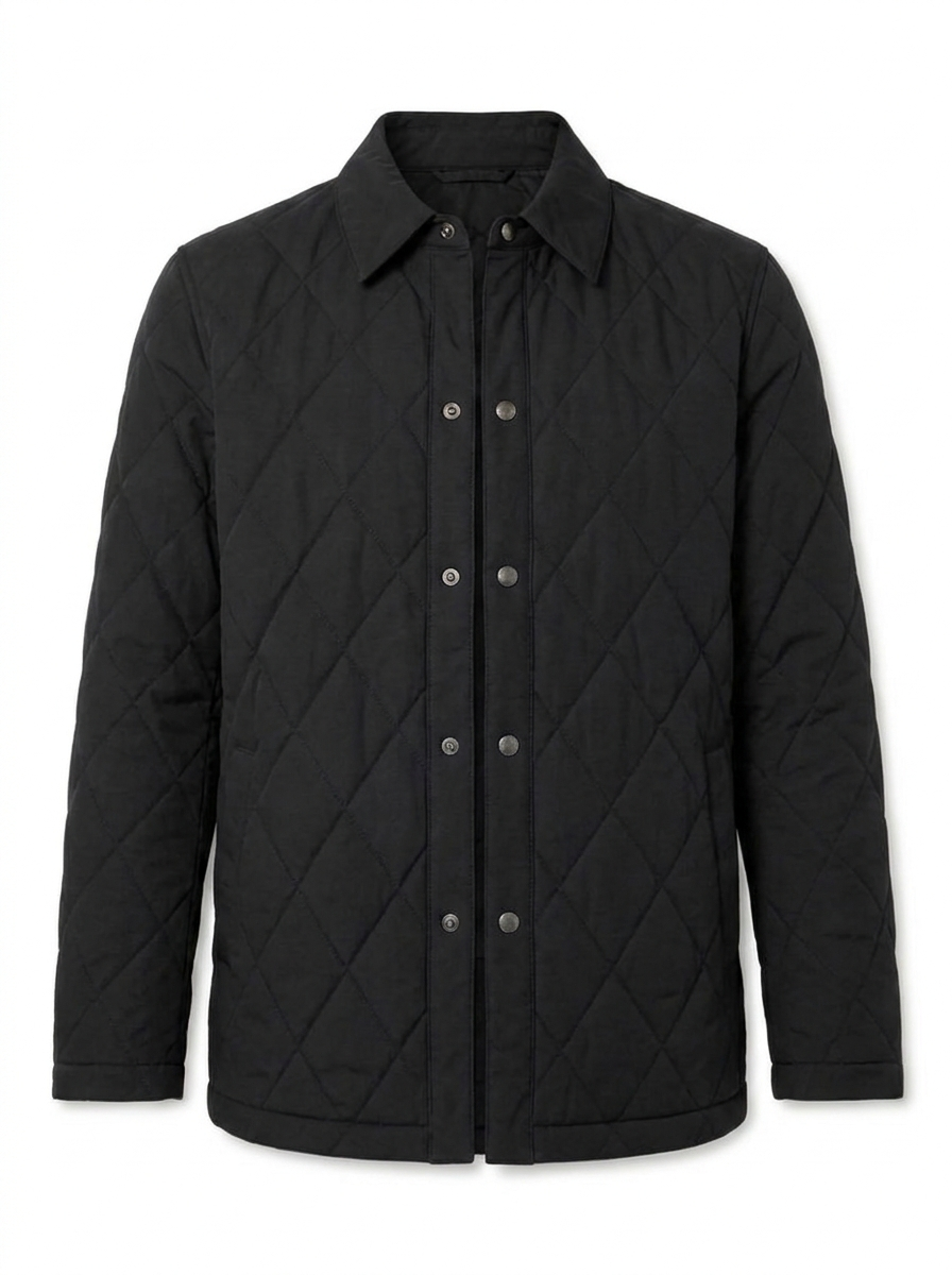 Quilted Coach Jacket Black