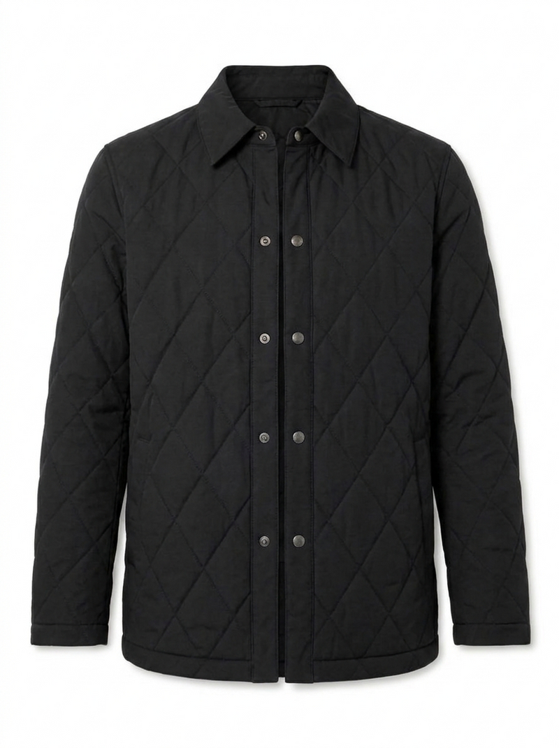 Quilted Coach Jacket Black