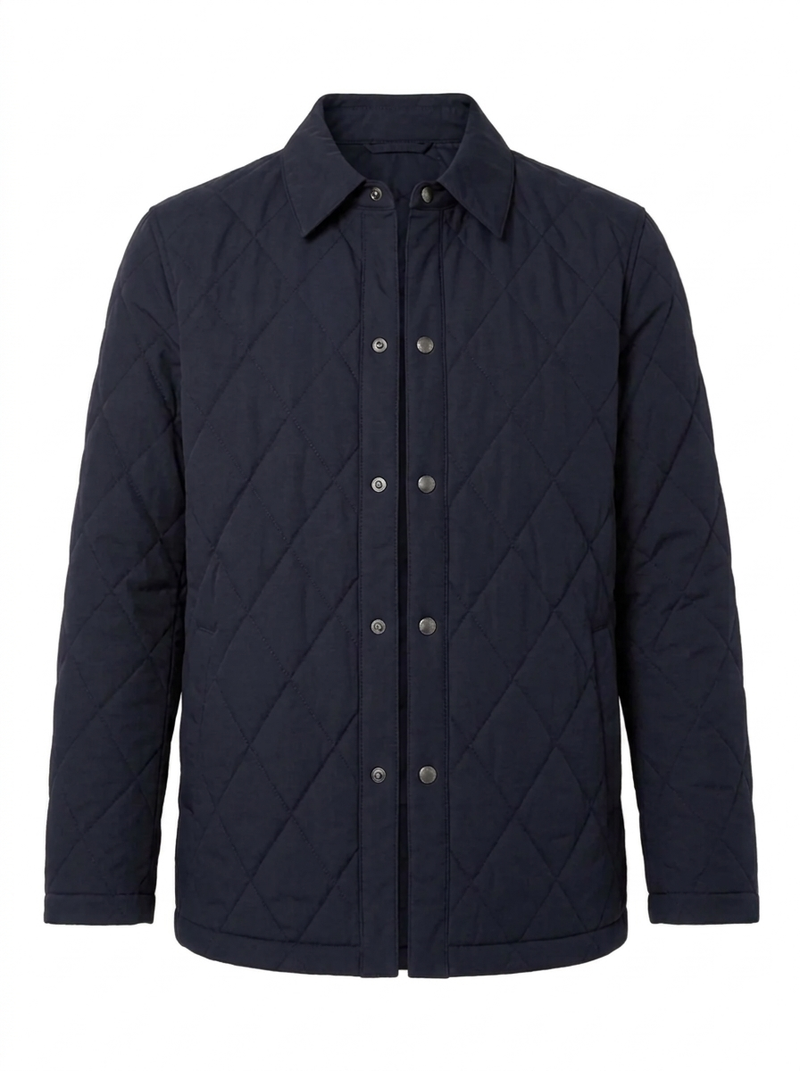 Quilted Coach Jacket Navy