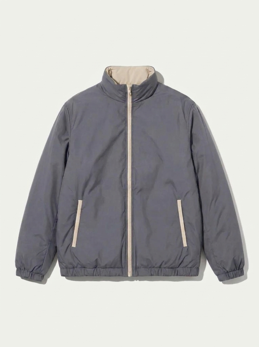 Reversible Quilted Jacket Grey