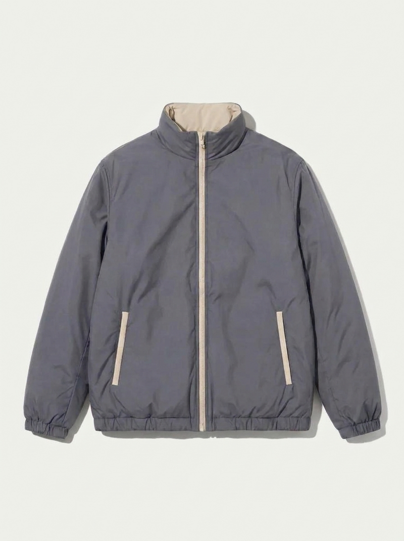 Reversible Quilted Jacket Grey