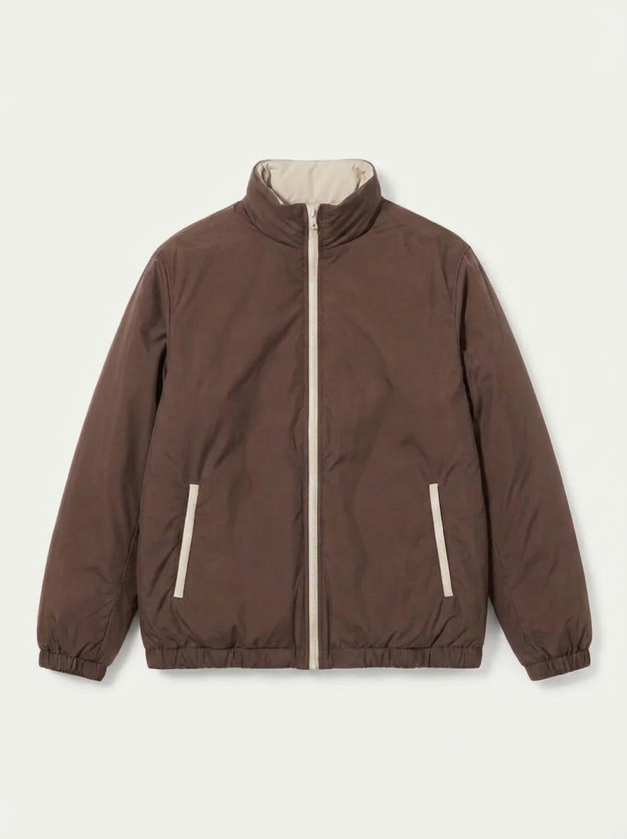 Reversible Quilted Jacket Brown