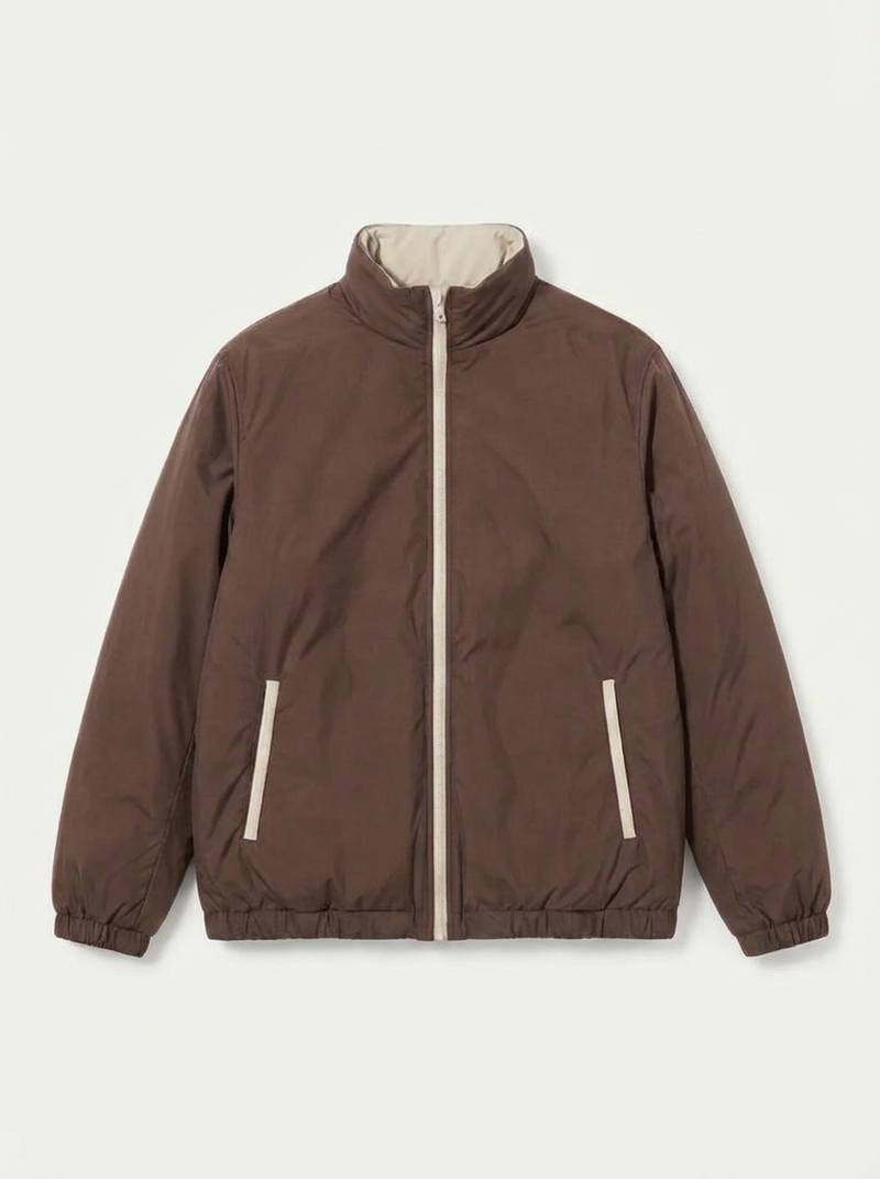 Reversible Quilted Jacket Brown