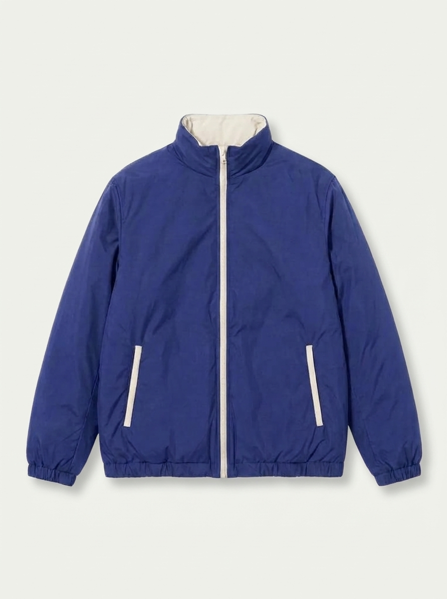Reversible Quilted Jacket Royal Blue
