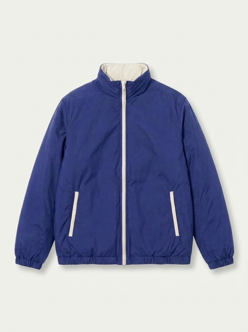 Reversible Quilted Jacket Royal Blue