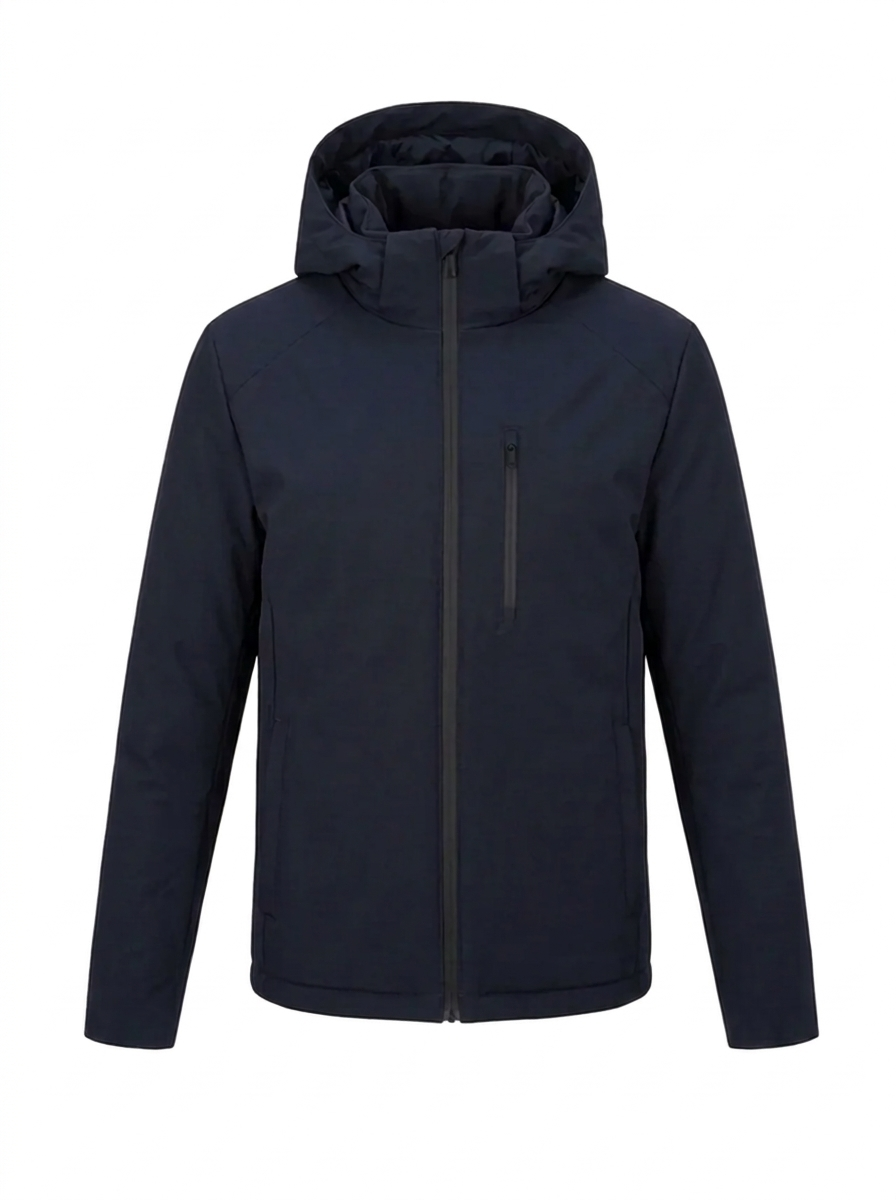Padded Hood Jacket Navy
