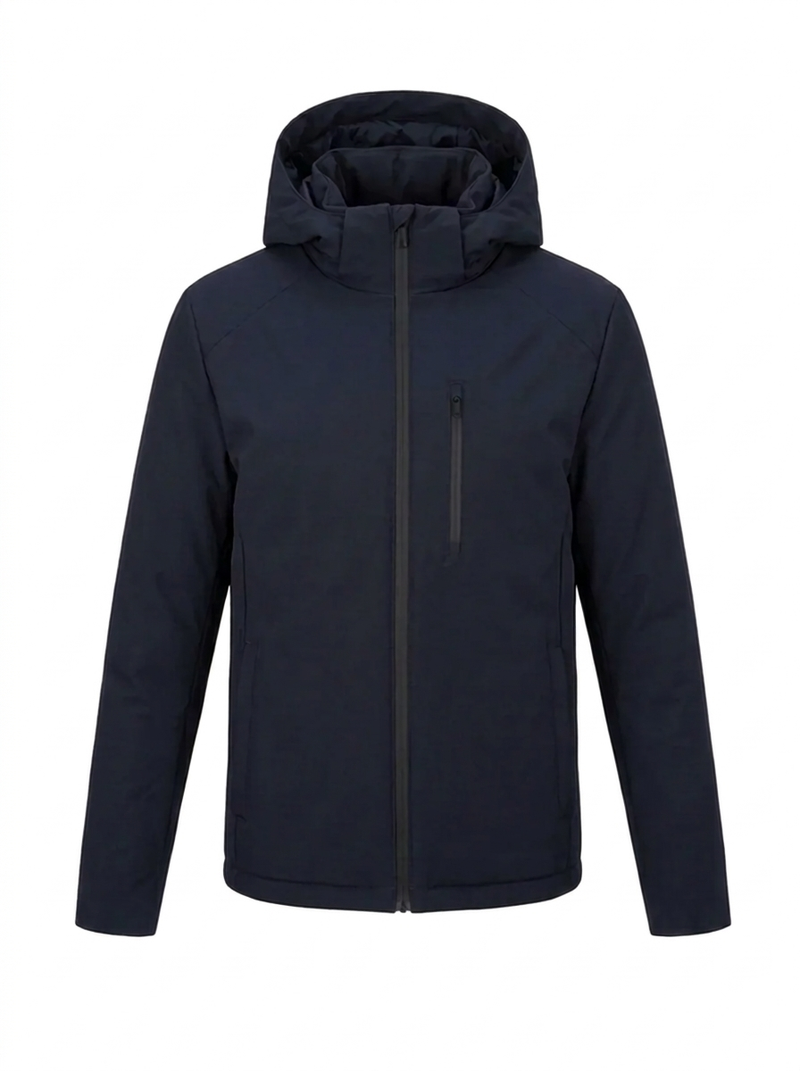 Padded Hood Jacket Navy