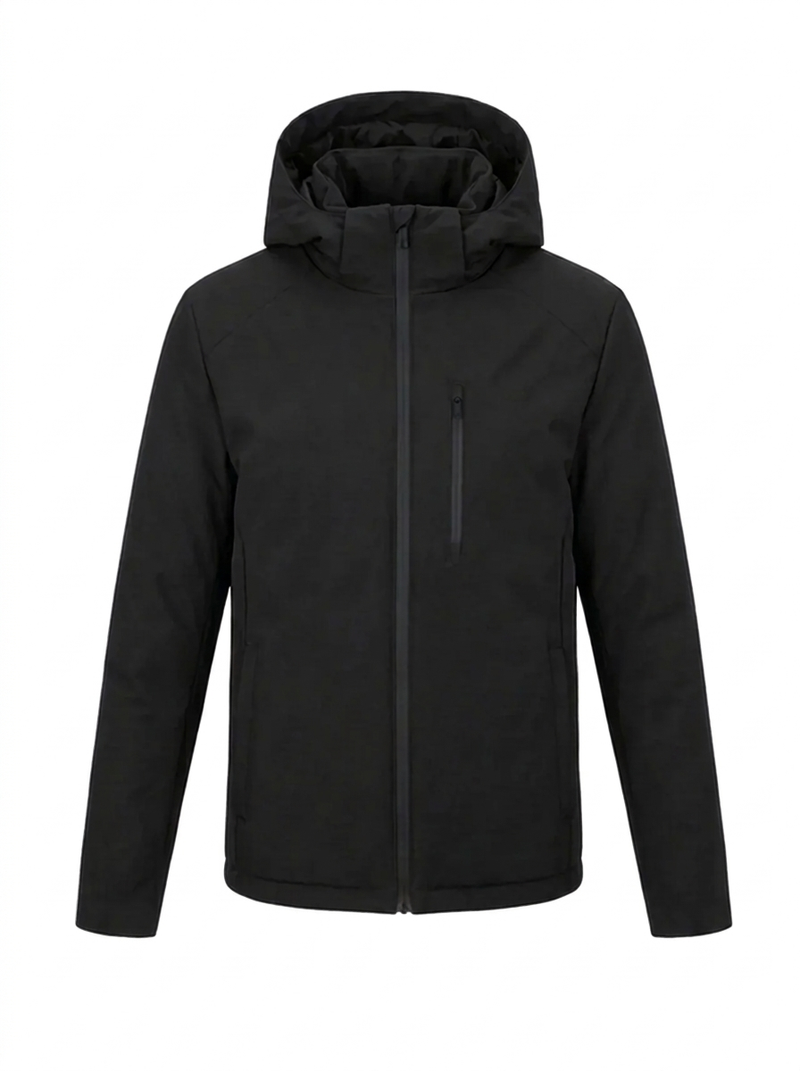 Padded Hood Jacket Black