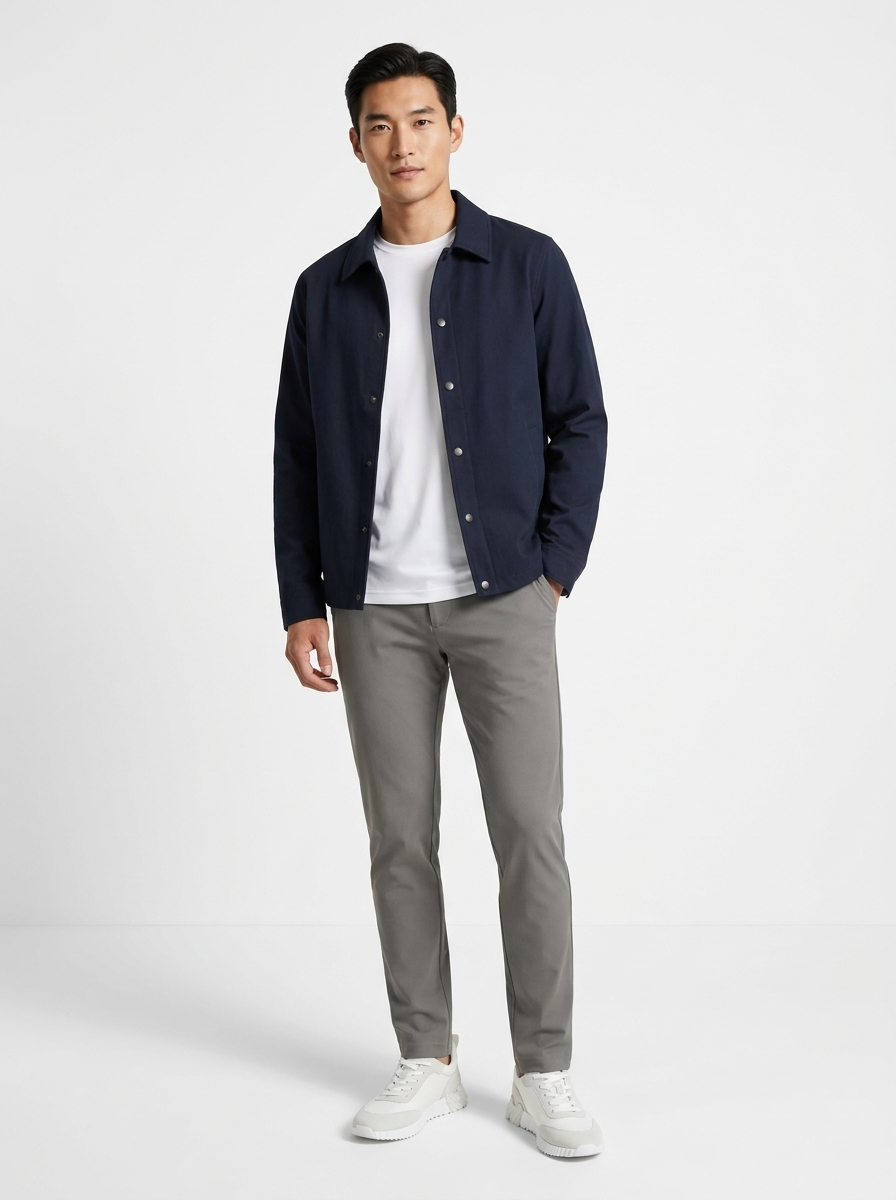 Lightweight Coach Jacket Navy