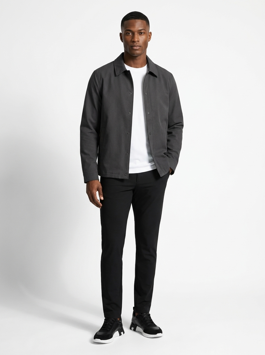 Lightweight Coach Jacket Grey