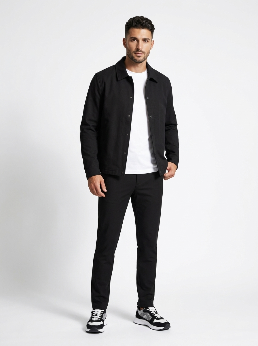Lightweight Coach Jacket Black