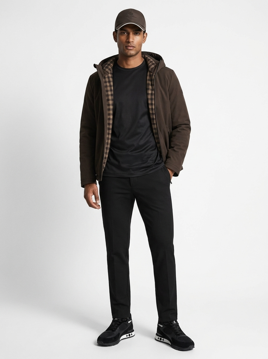 Softshell Hood Jacket Brown