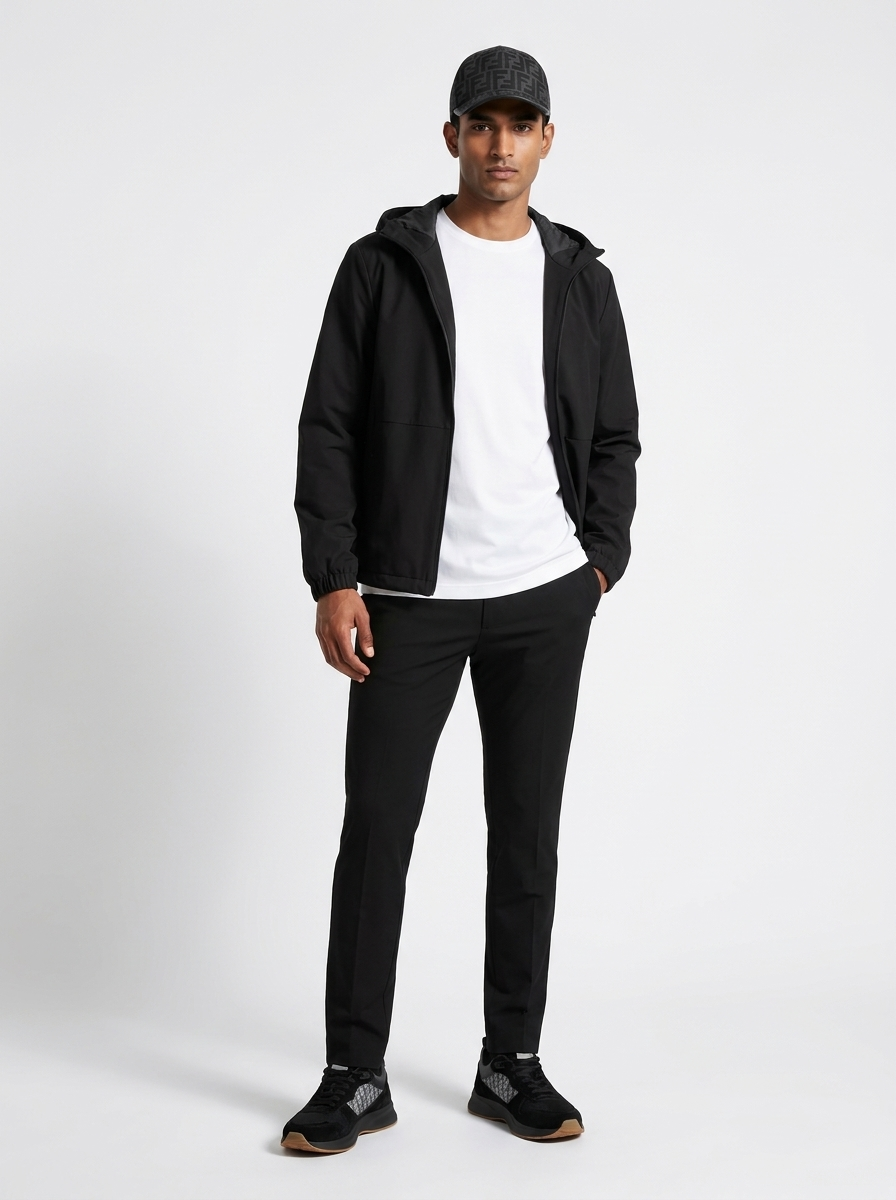 Hooded Wind Jacket Black