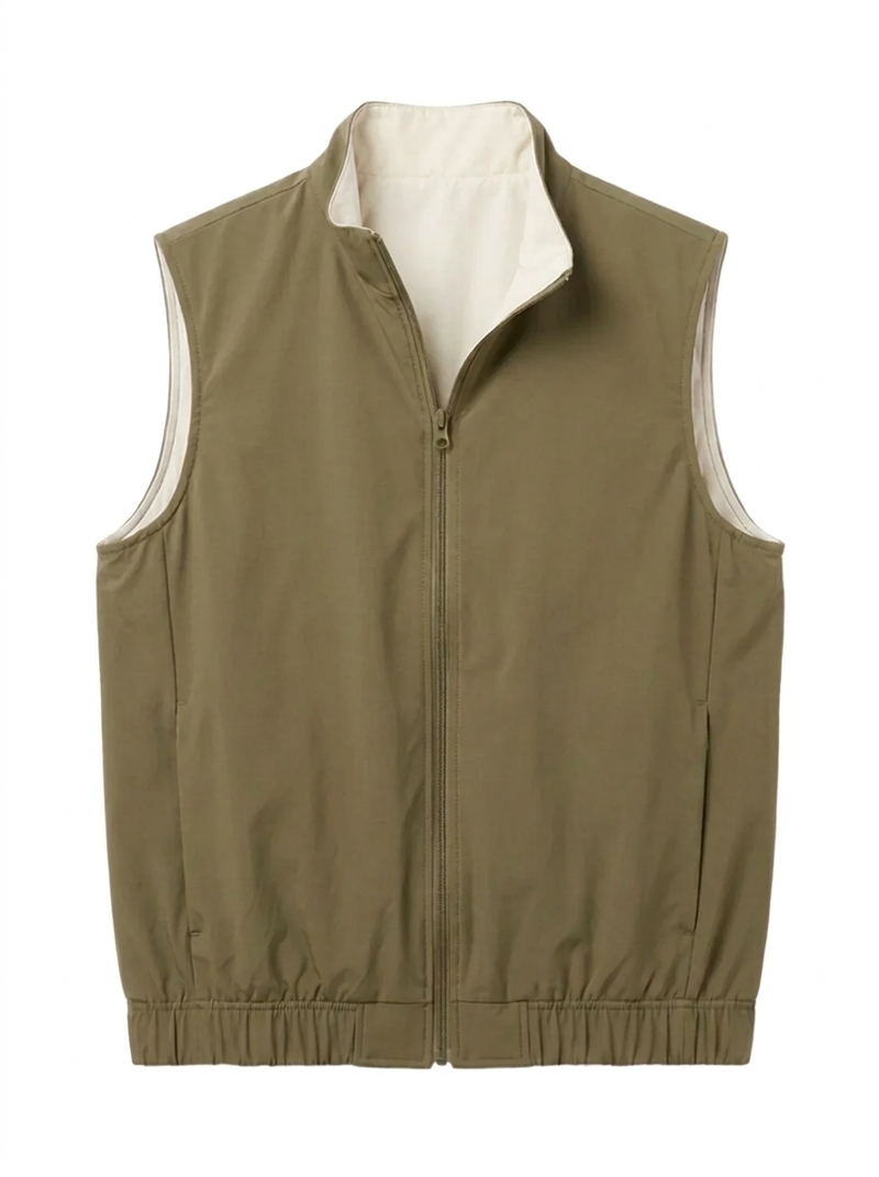 Reversible Gilet Olive